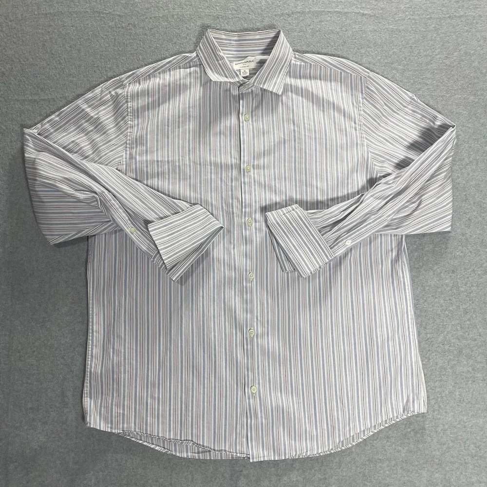Banana Republic Shirt Classic Fit Cuffed Button Up Mens‎ Long Sleeve X-Large